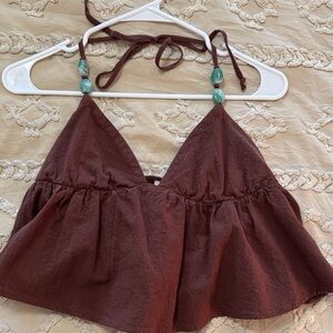 bead brown top
